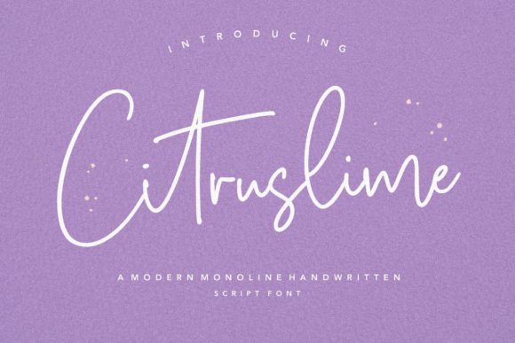 Citruslime Font: A Elegant Handwritten Script for Editorial Design