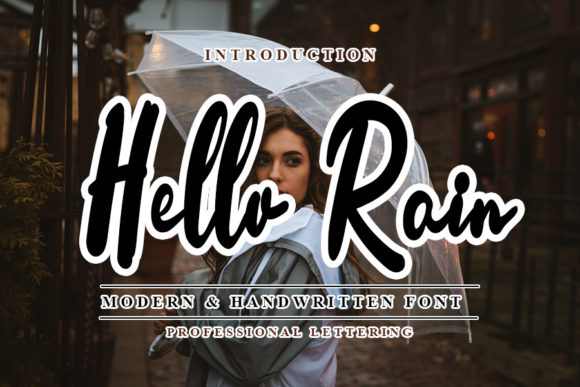 Hello Rain Font: A Cute and Trendy Handwritten Typeface for Campaigns