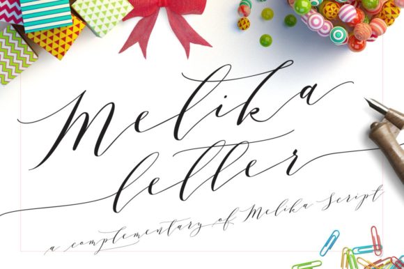 Melika Letter: Your Premium Handwritten Font for Creative Products