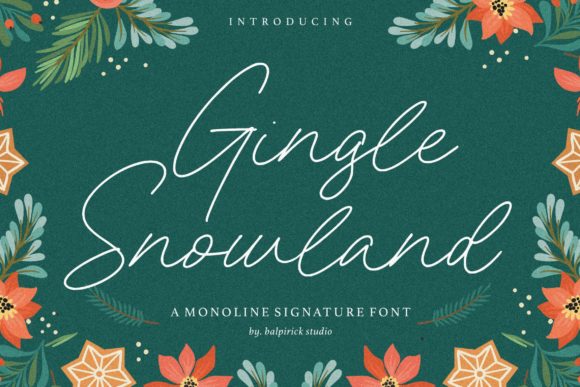 The Gingle Snowland Font for Crafters and Small Businesses