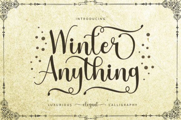 The Winter Anything Font for Editorial Design